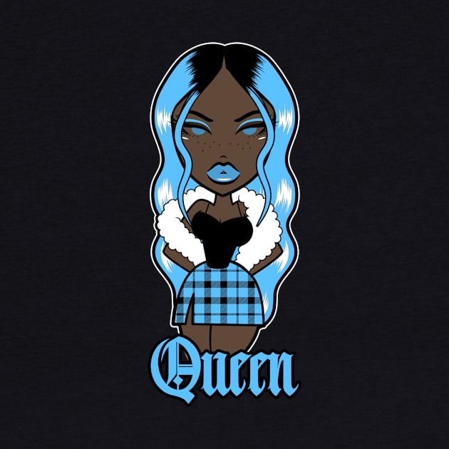 Queen Doll girl Light Blue v3.4 by Just In Tee Shirts